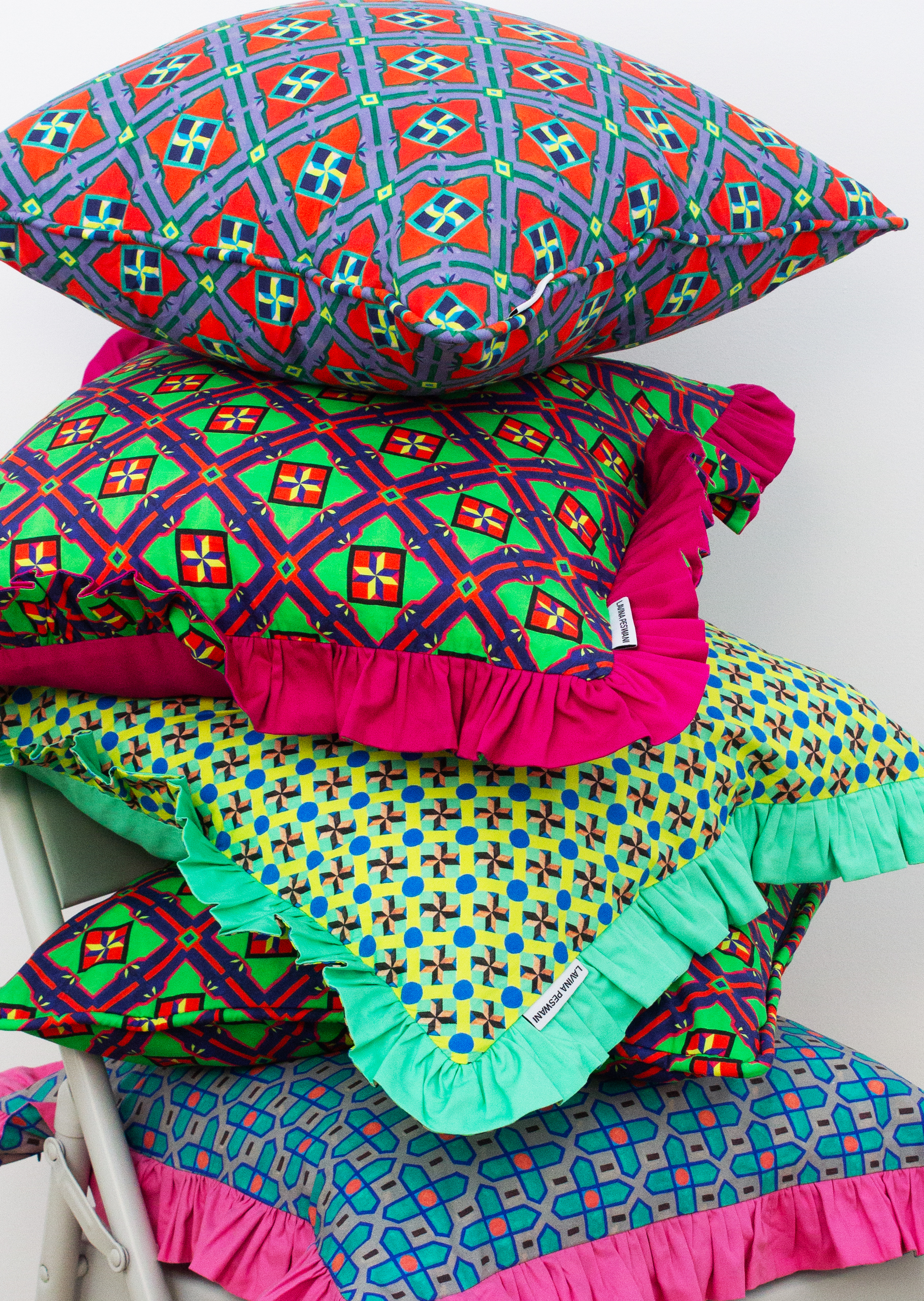 MADE TO ORDER - DUO GREEN PARWAAZ CUSHION