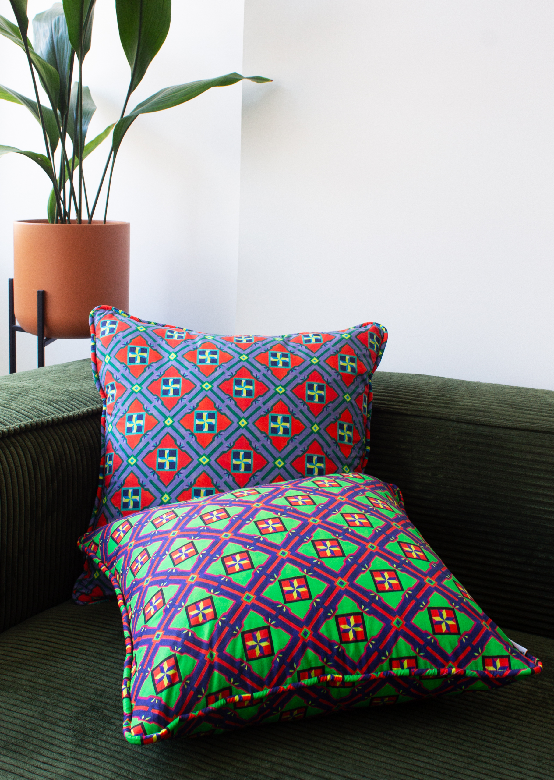 MADE TO ORDER - GREEN PARWAAZ CUSHION