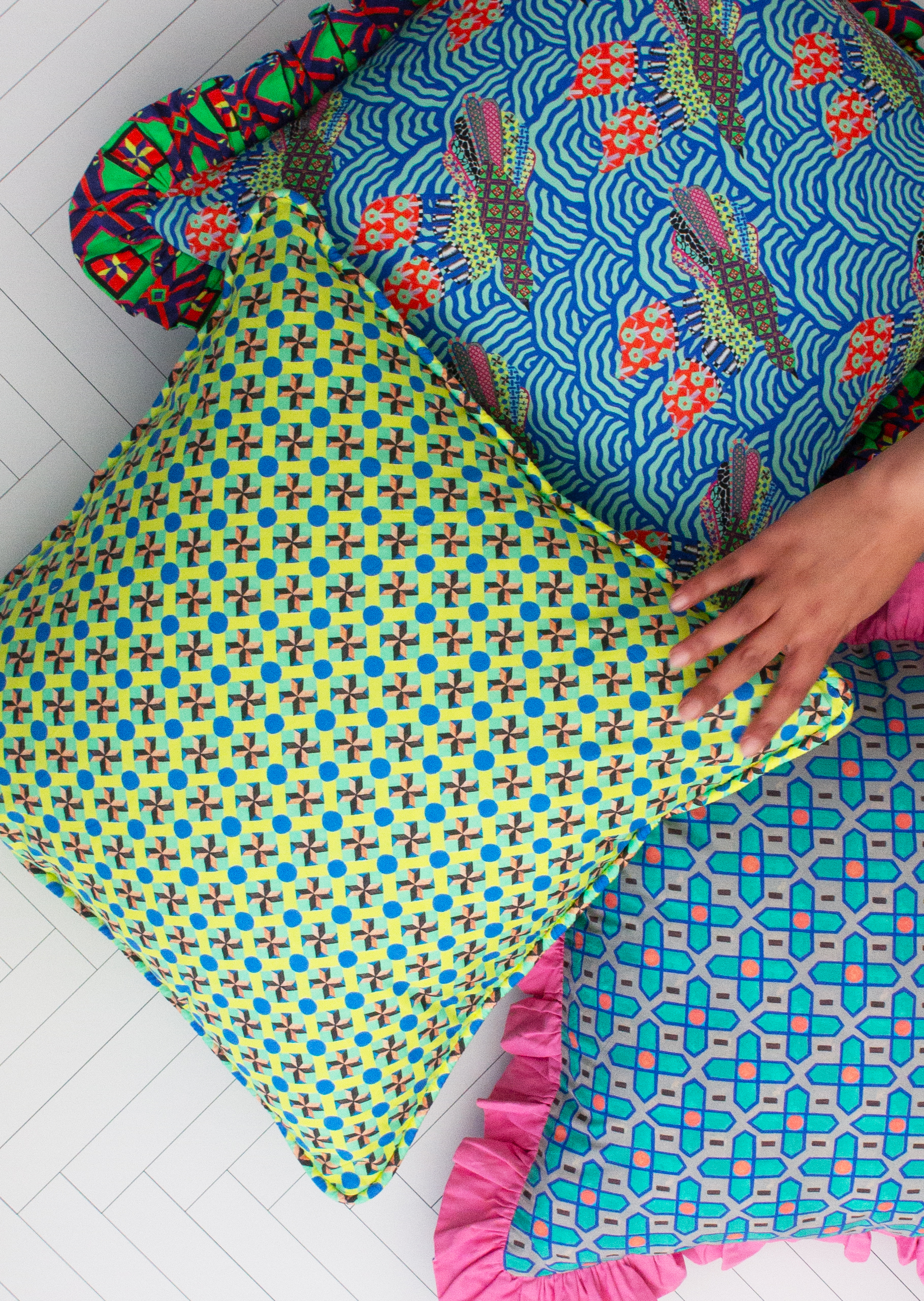 MADE TO ORDER - LIME SHUJA CUSHION